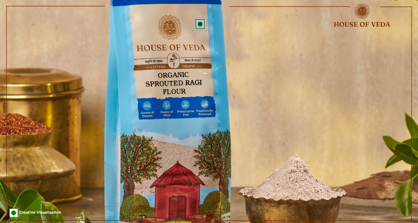 Organic Sprouted Ragi Flour for Your Family