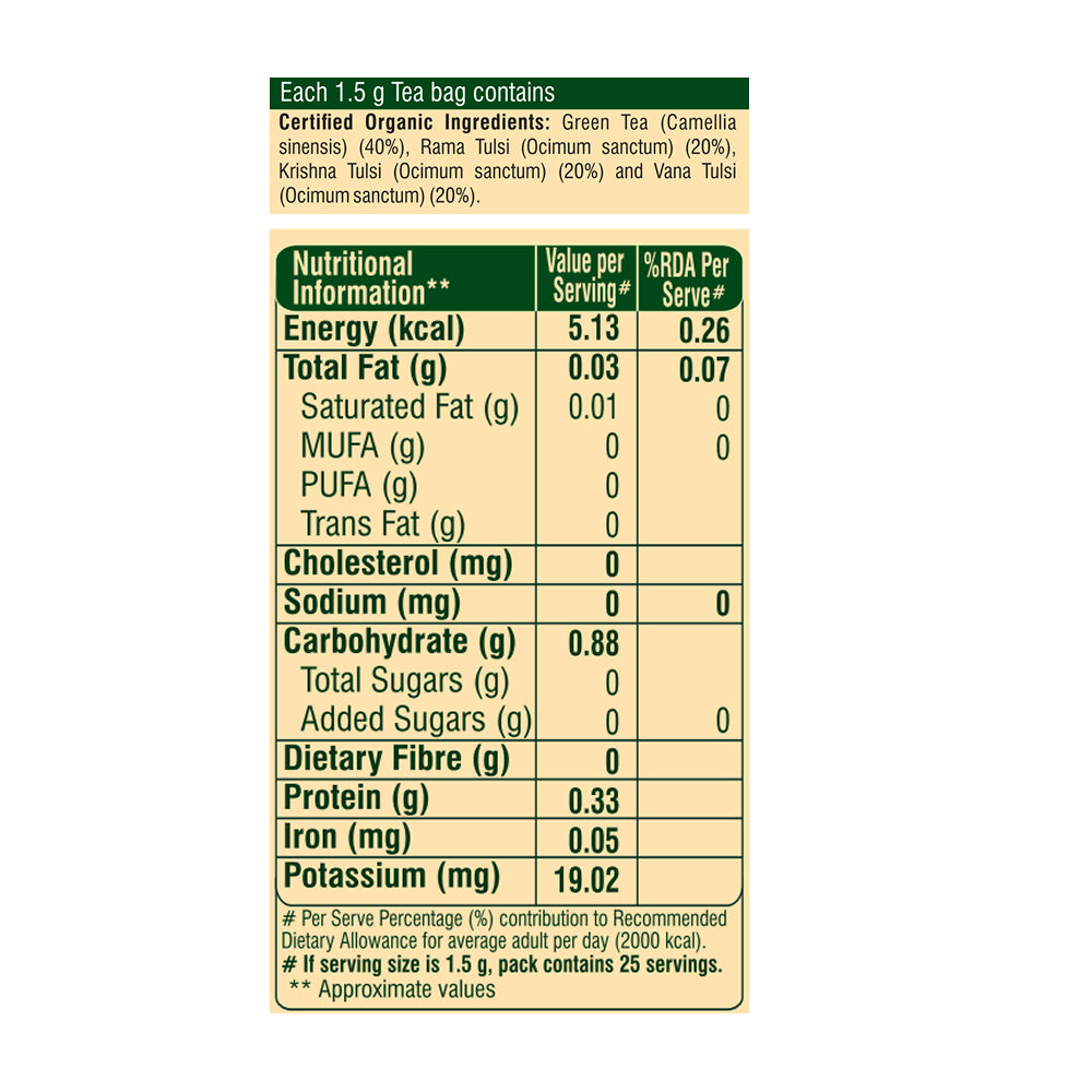 Tulsi Green Tea - 25 Tea Bags