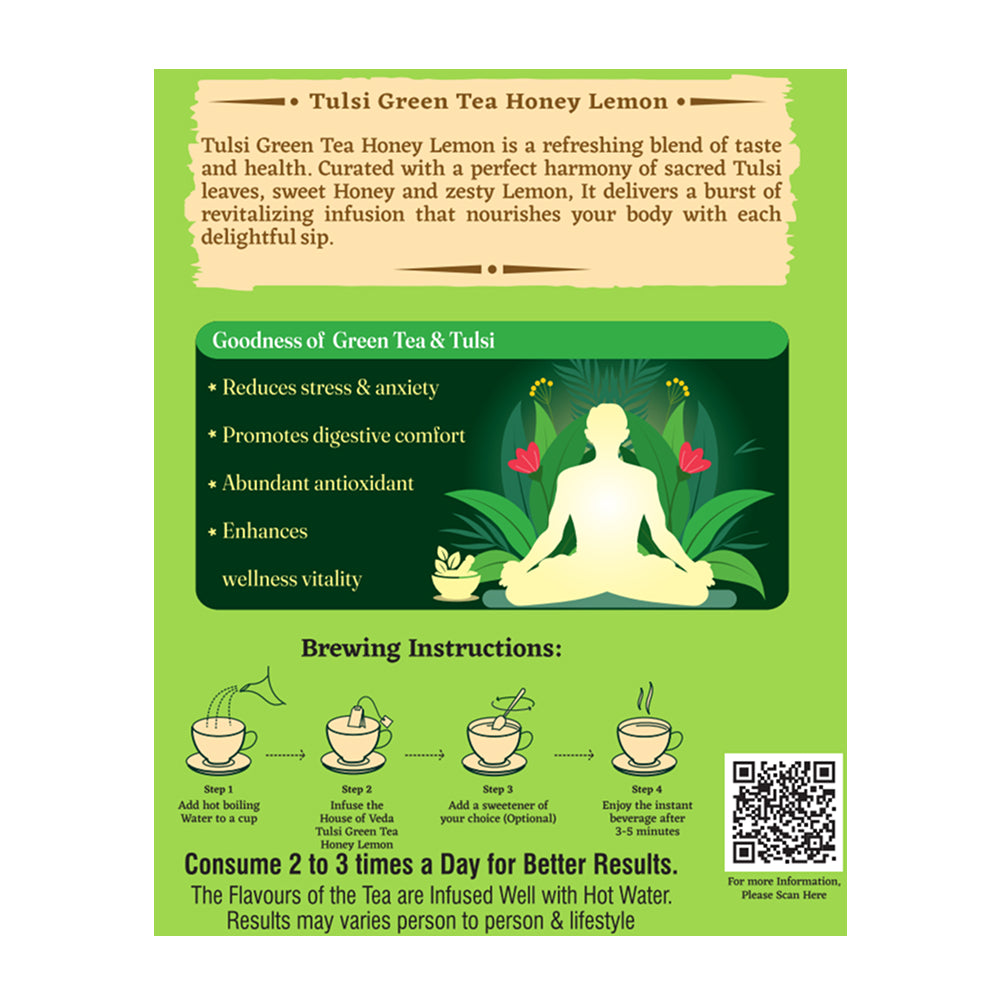 Tulsi Green Tea Honey Lemon - 25 Tea Bags