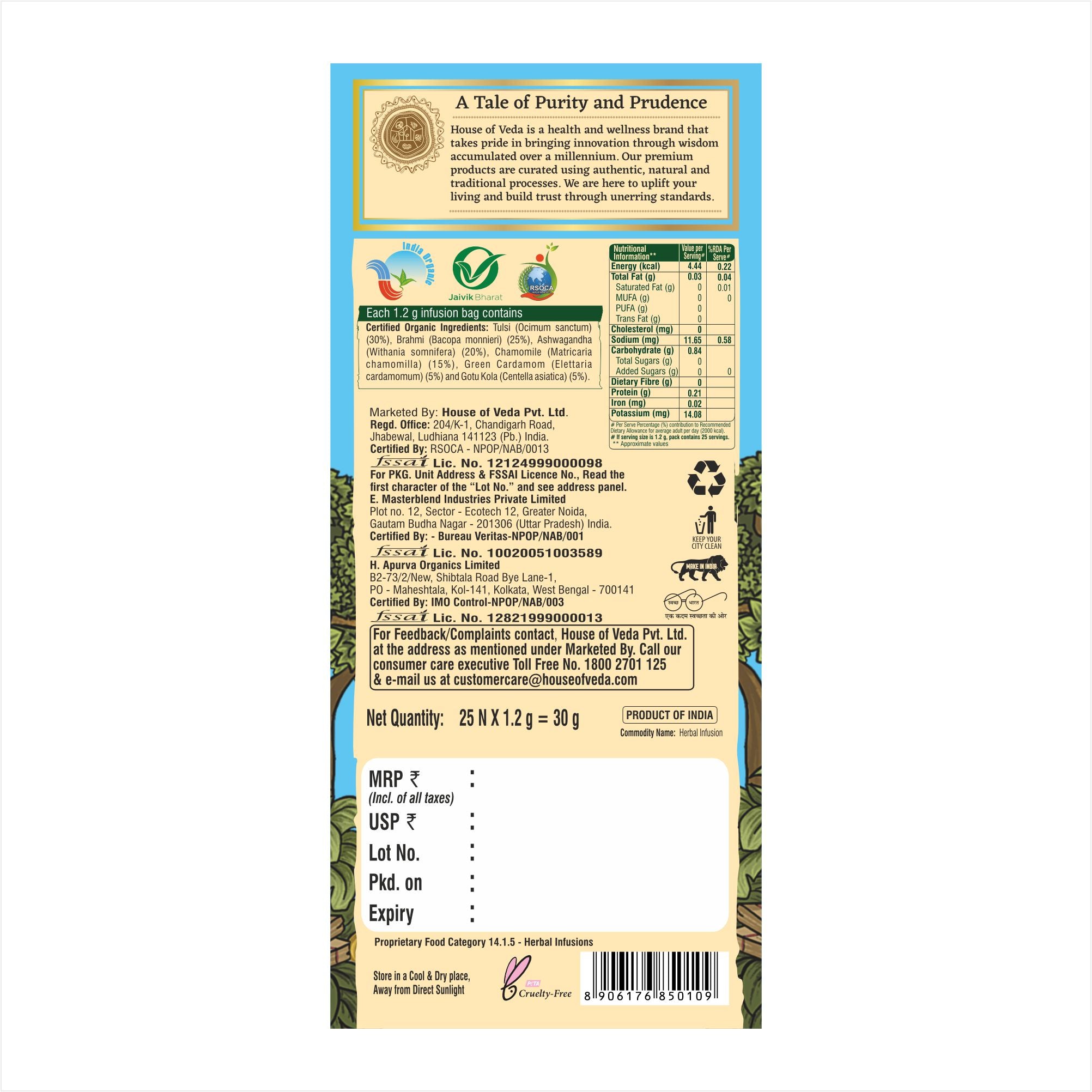 Calming Infusion 25 Infusion Bag