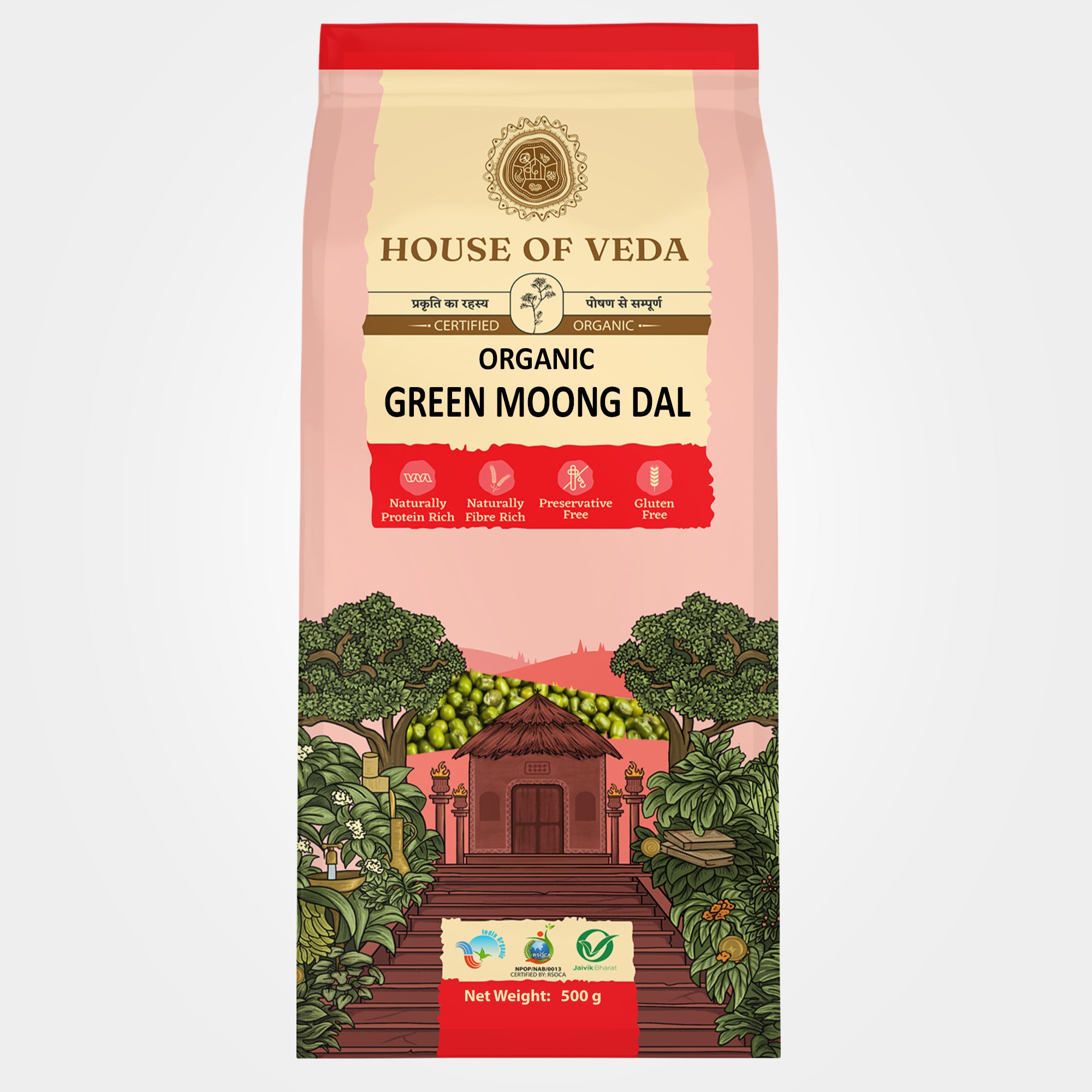 Organic Green Moong Dal 500g
