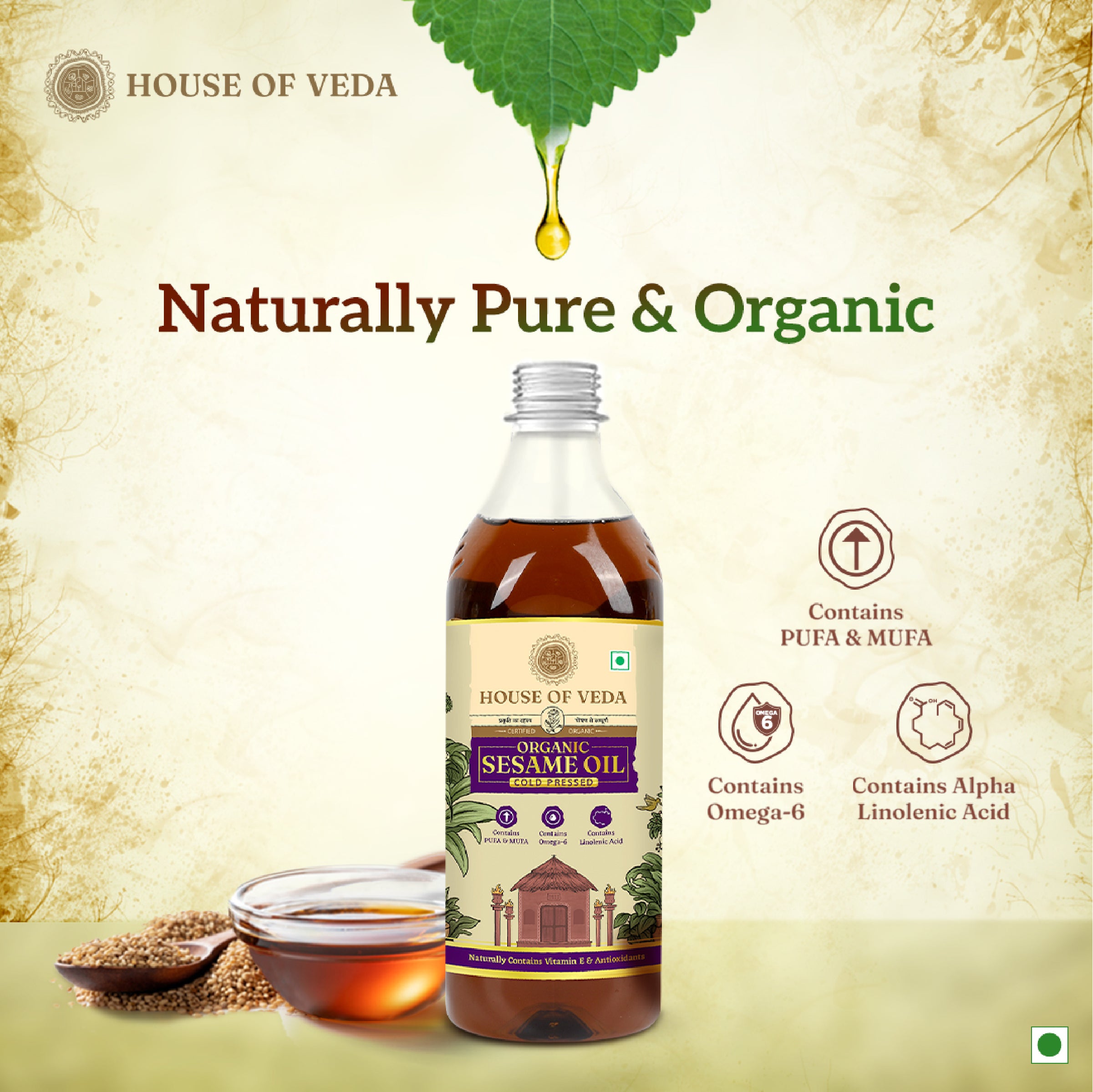 Organic Sesame Oil 1L