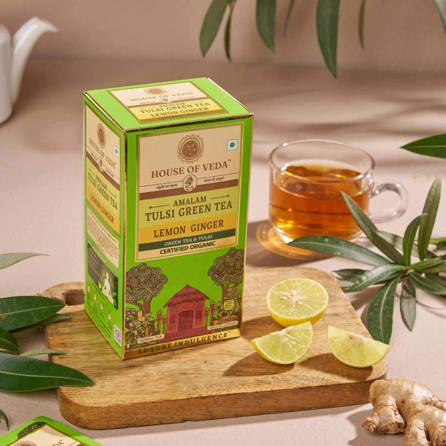 Tulsi Green Tea Lemon Ginger - 25 Tea Bags