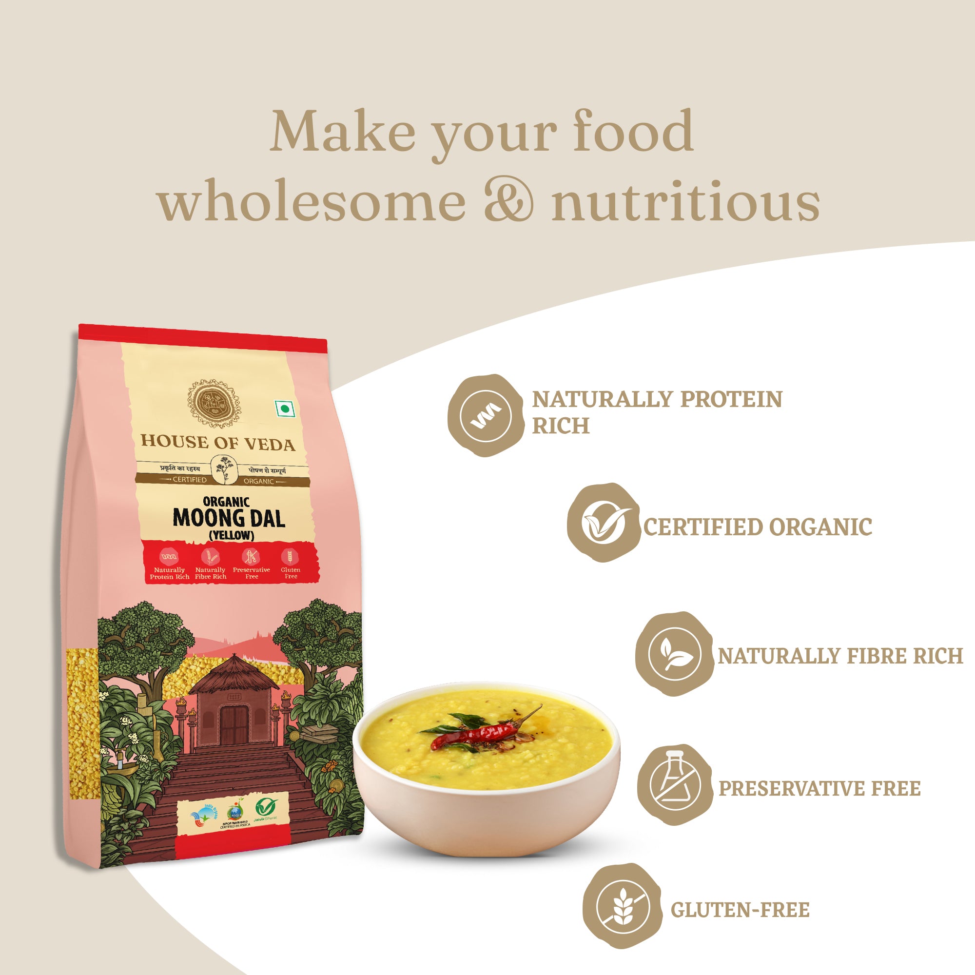 Organic Moong Dal Yellow 1kg