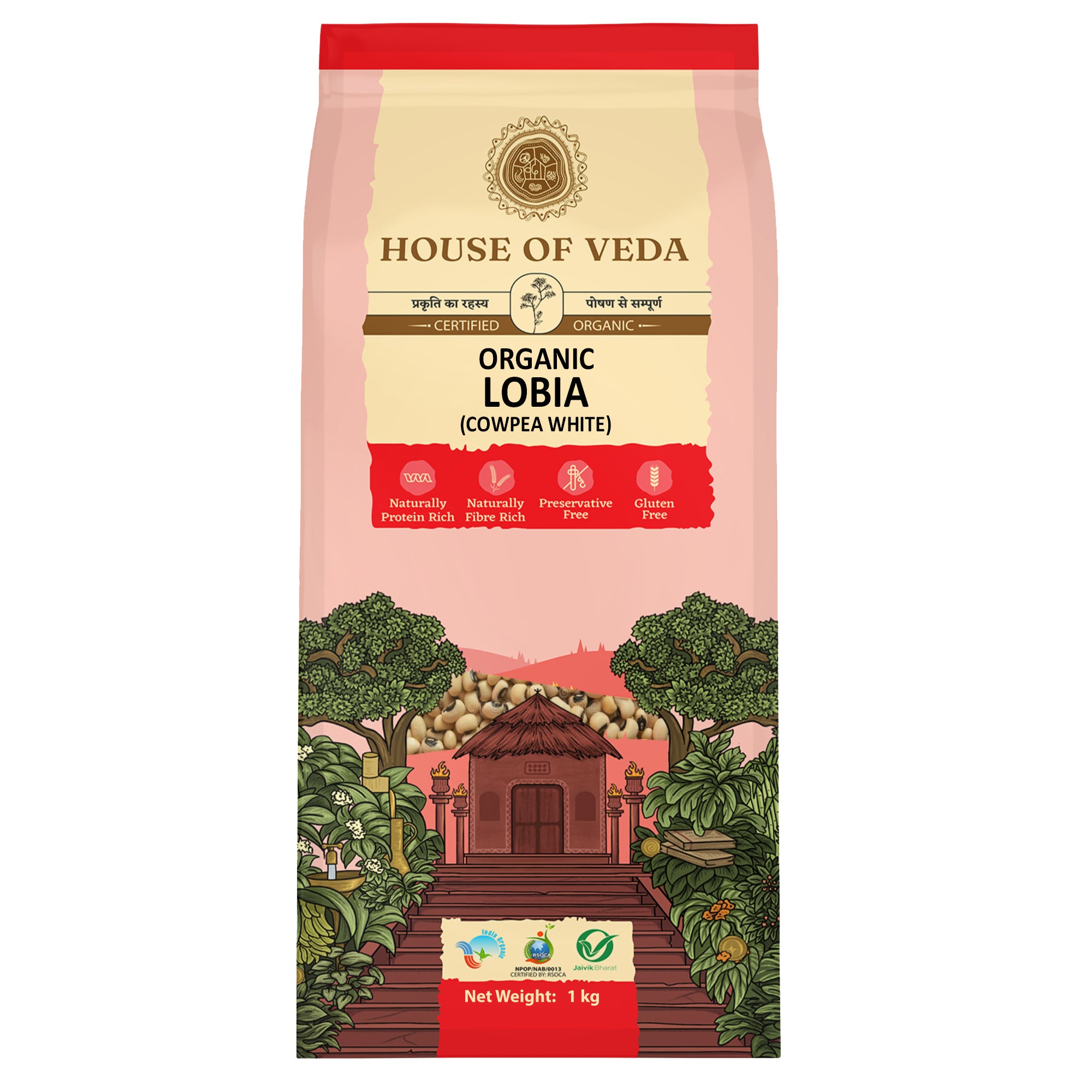 Organic Lobia (Cowpea White) 1kg