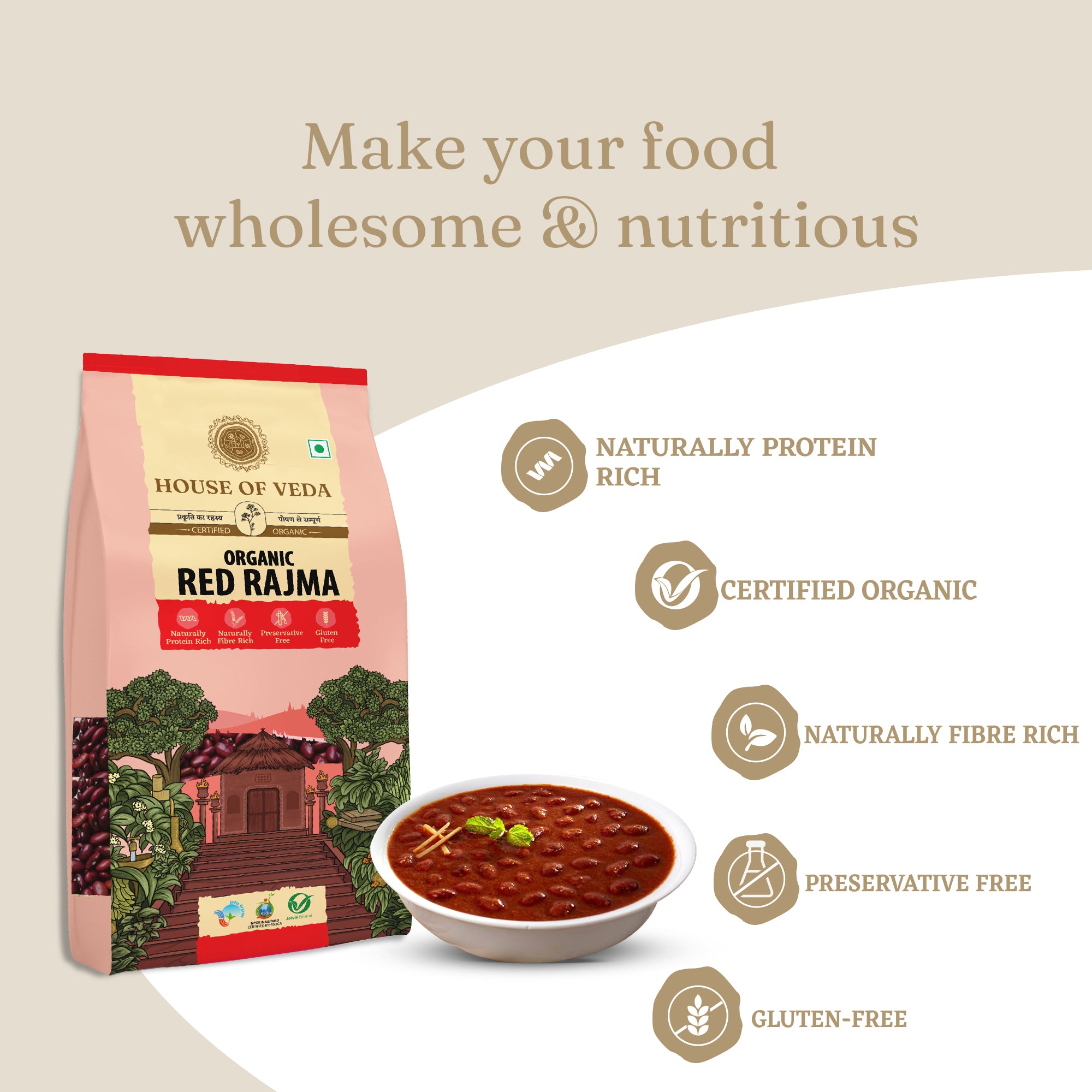 Organic Red Rajma 500g ( Pack of 2 )