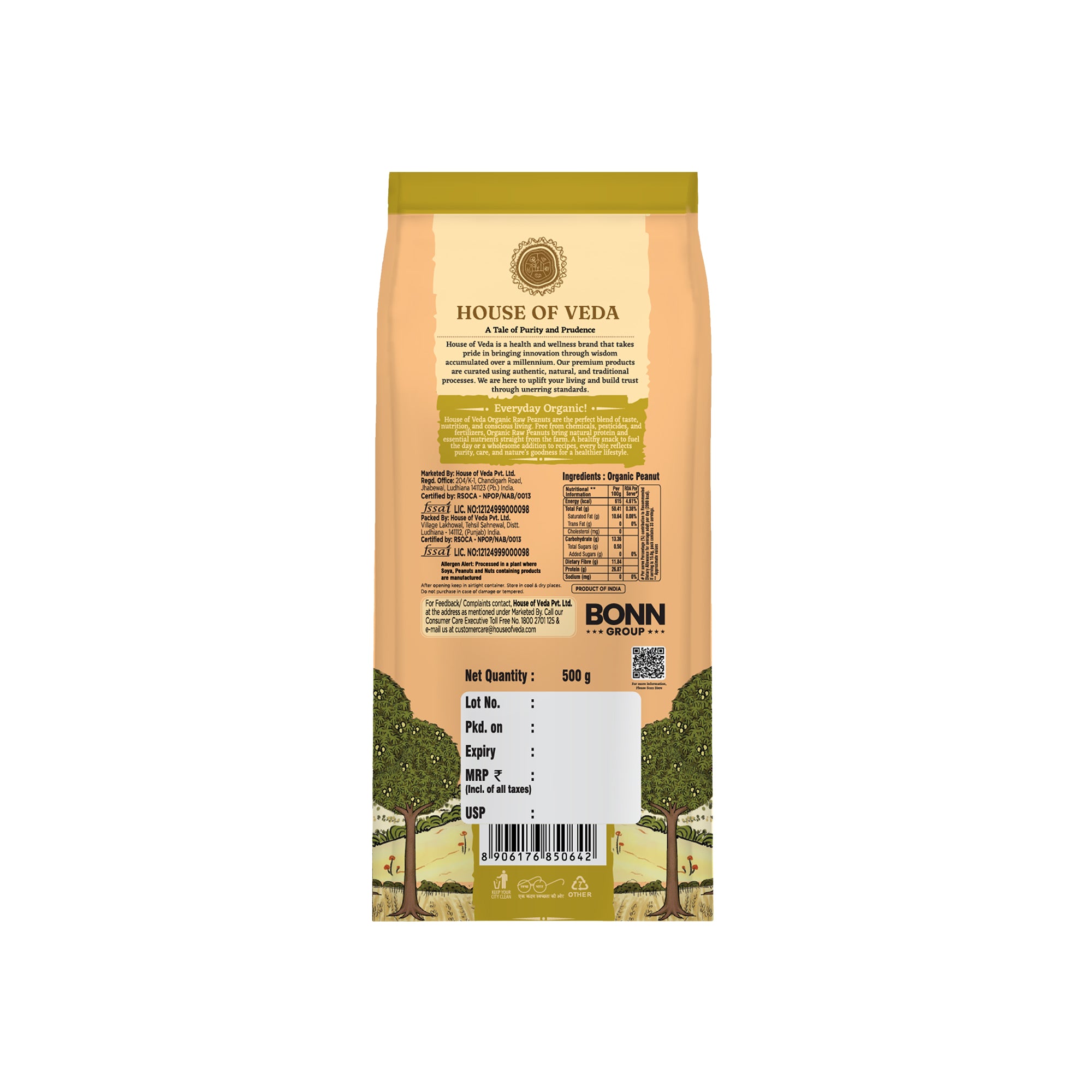 Organic Peanut 500 GM
