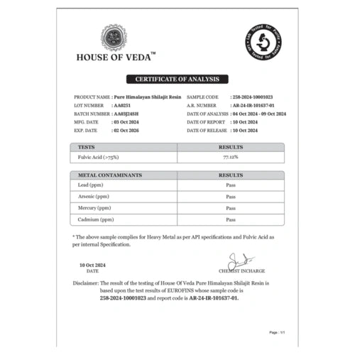 Pure Himalayan Shilajit Resin - 20g