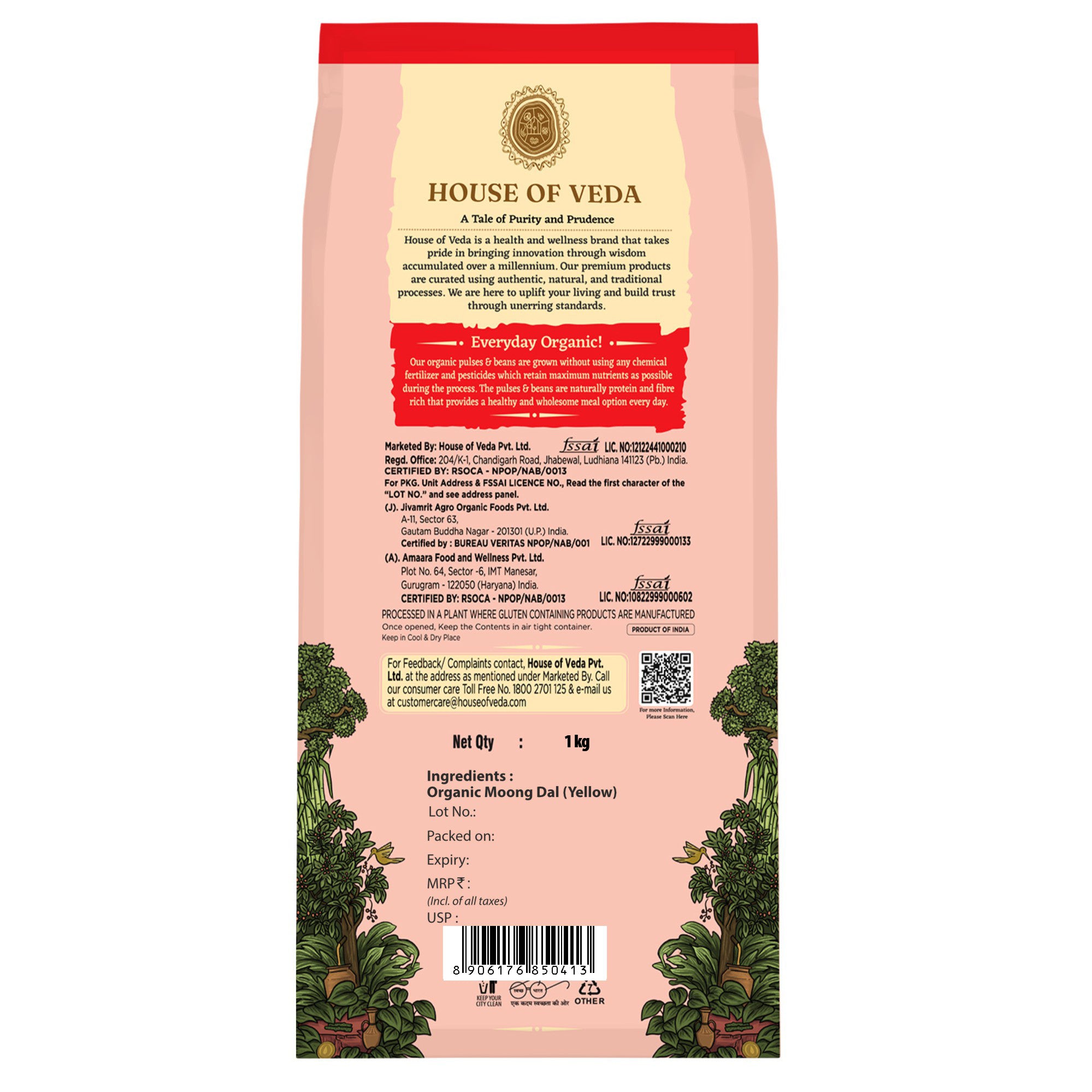 Organic Green Moong Dal 1kg