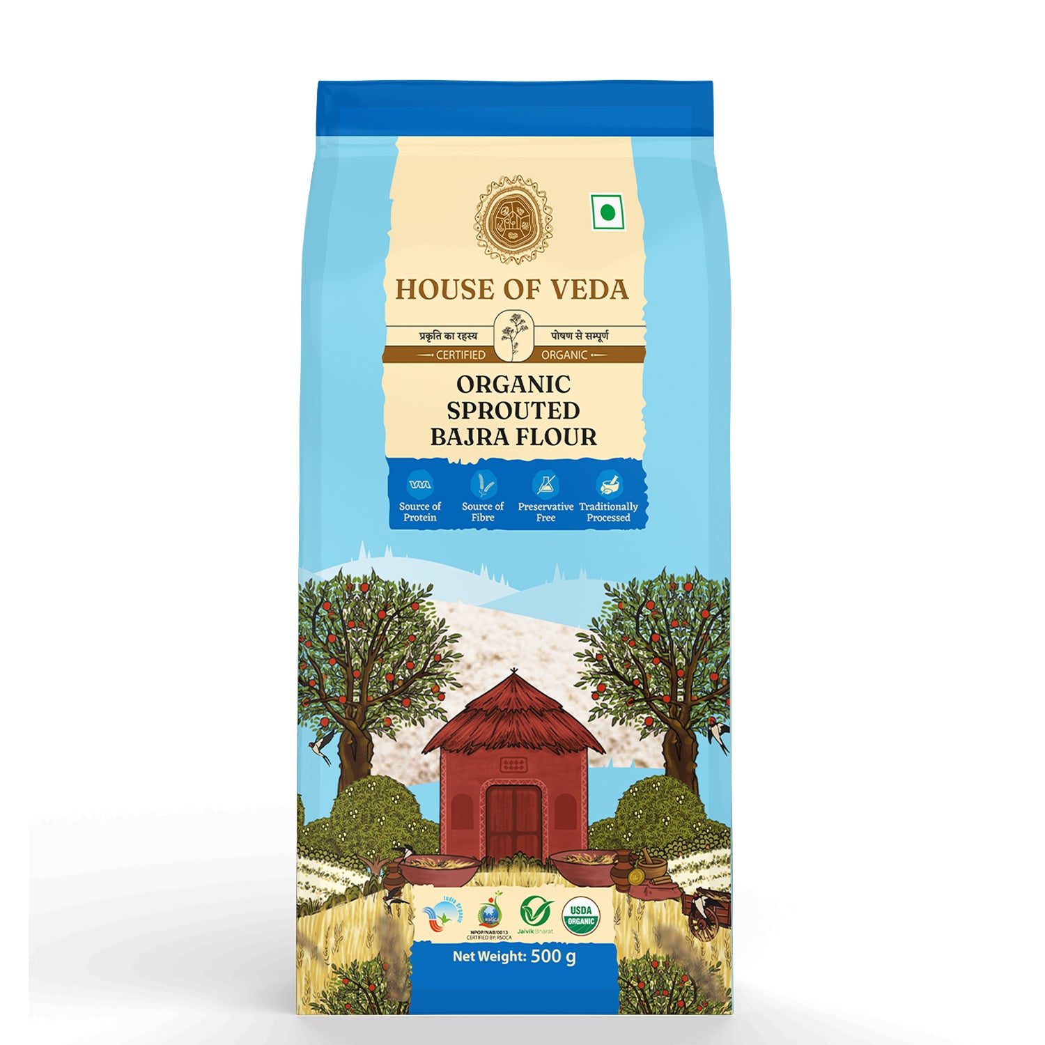 Organic Sprouted Bajra Flour 500g