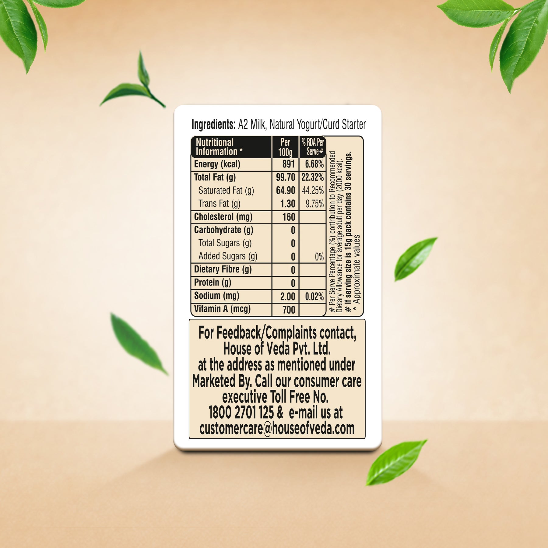 Gir Cow Desi Ghee 500ml - Made with Pure A2 Milk