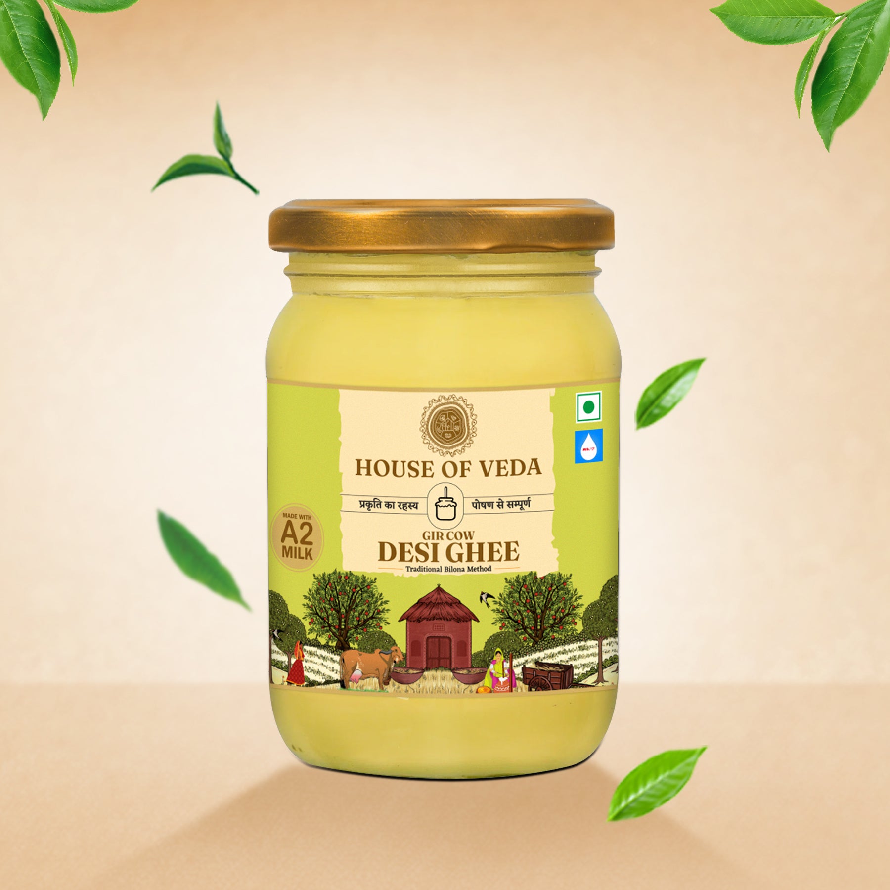 Gir Cow Desi Ghee 500ml - Made with Pure A2 Milk