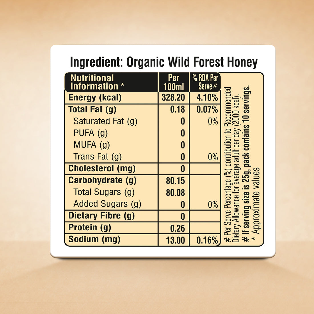 Organic Wild Forest Raw Honey 250g