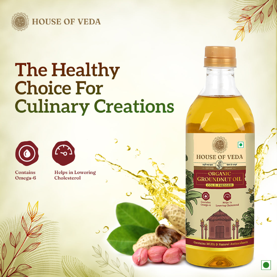 Organic Groundnut Oil 1L