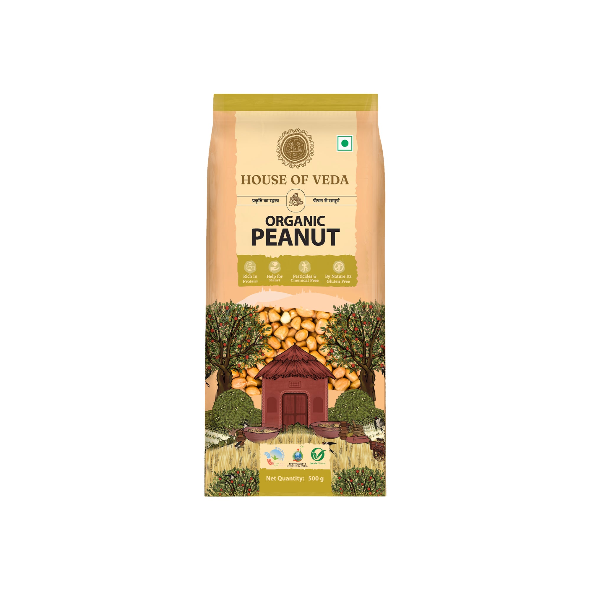 HOV Organic Peanut 500 GM
