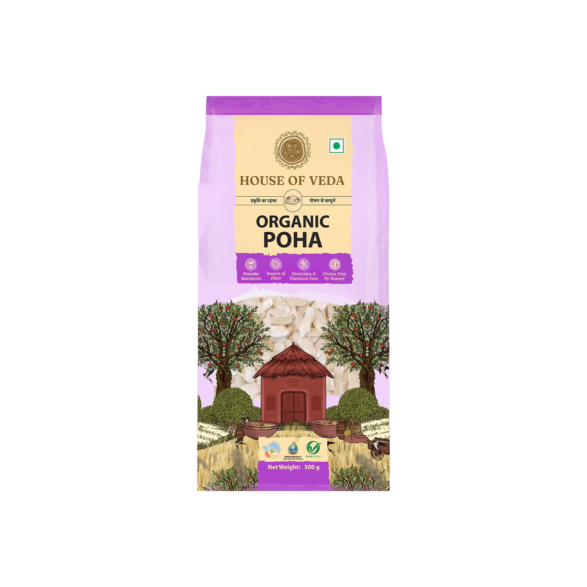 HOV Organic Poha (White) 500 GM