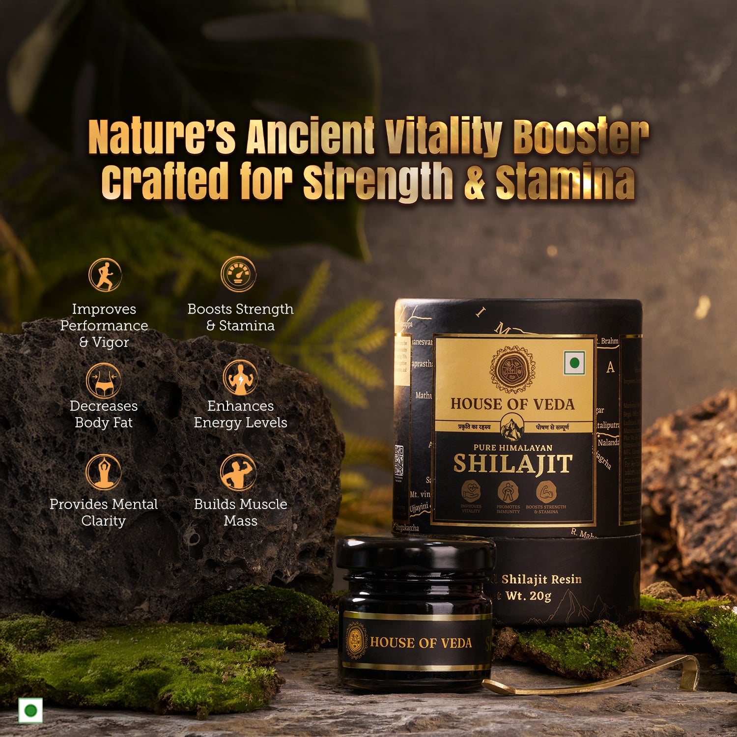 Pure Himalayan Shilajit Resin - 20g | Enhances Strength & Stamina | 100 ...