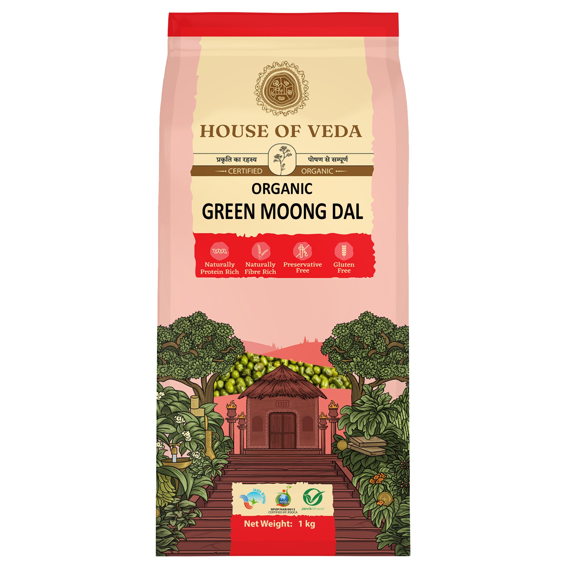 Organic Green Moong Dal 500g