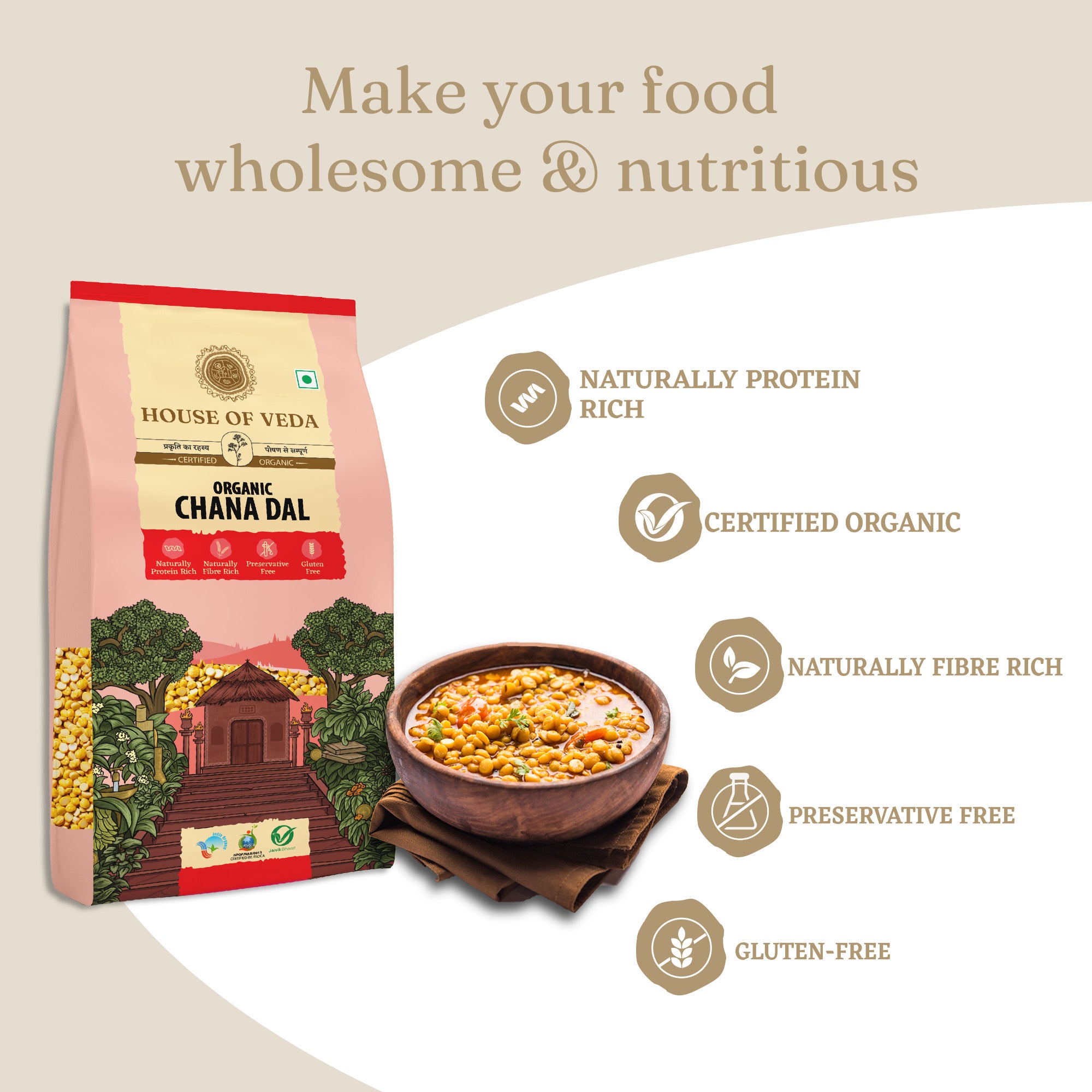 Organic Chana Dal 500g