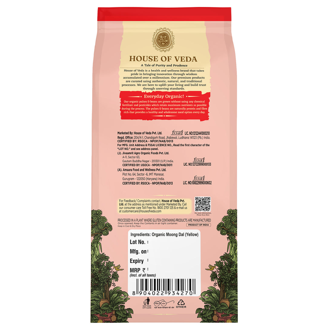 Organic Moong Dal Yellow 1kg